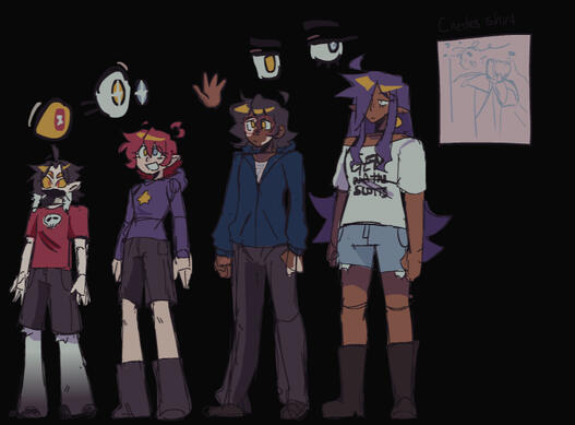Character lineup (for animation)